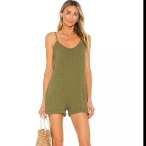 Nation LTD Mariah Romper - Olive Green NWT, Sz S